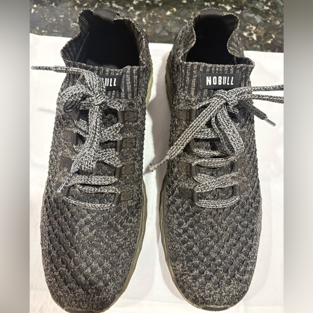 NOBULL Charcoal Knit Lace-Up Sneakers